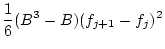 $\displaystyle \frac{1}{6}(B^3-B)(f_{j+1} - f_j)^2$