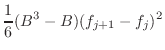 $\displaystyle \frac{1}{6}(B^3-B)(f_{j+1} - f_j)^2$